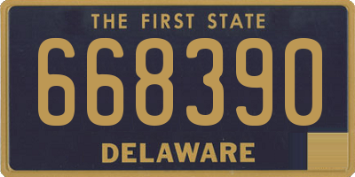 DE license plate 668390