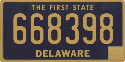 DE license plate 668398