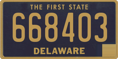 DE license plate 668403
