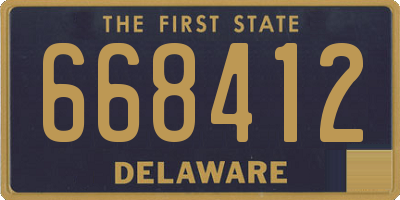 DE license plate 668412
