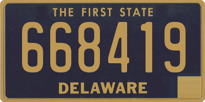 DE license plate 668419