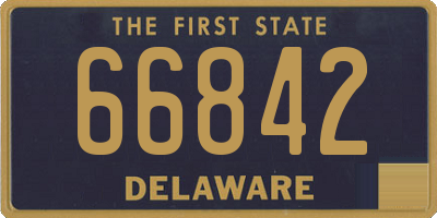 DE license plate 66842