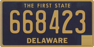 DE license plate 668423