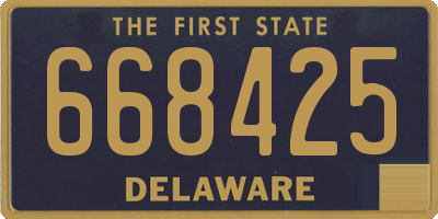 DE license plate 668425