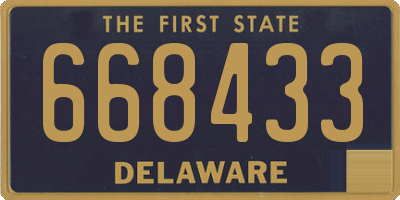 DE license plate 668433