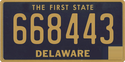 DE license plate 668443