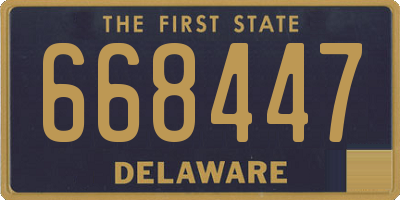 DE license plate 668447