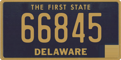 DE license plate 66845