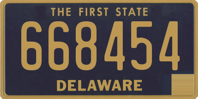 DE license plate 668454