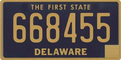 DE license plate 668455