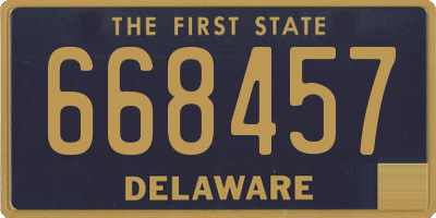DE license plate 668457