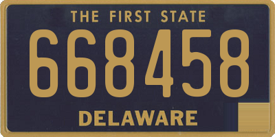 DE license plate 668458