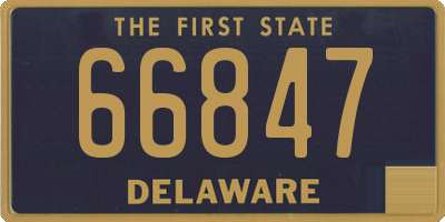 DE license plate 66847