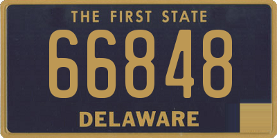DE license plate 66848