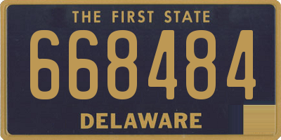 DE license plate 668484