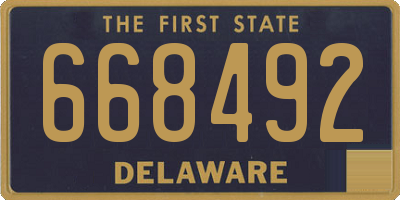 DE license plate 668492