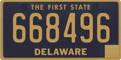 DE license plate 668496