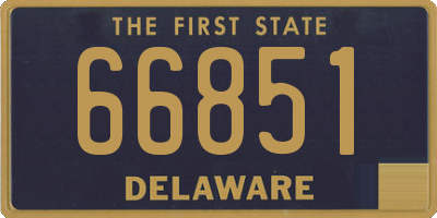 DE license plate 66851