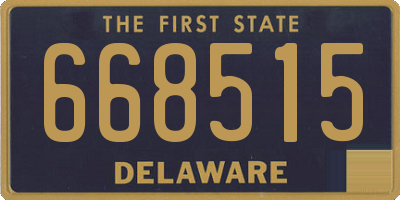 DE license plate 668515
