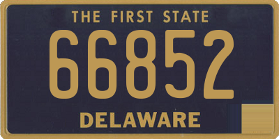 DE license plate 66852