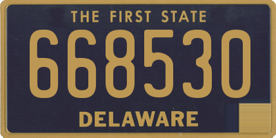 DE license plate 668530