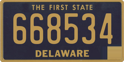 DE license plate 668534