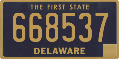 DE license plate 668537