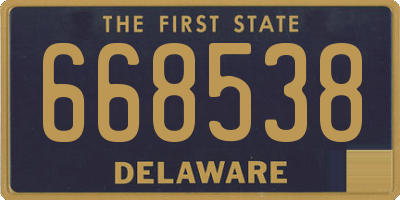 DE license plate 668538