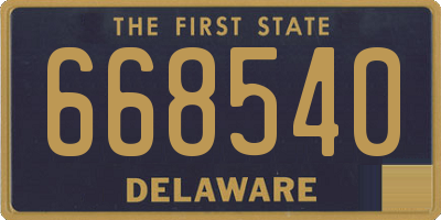 DE license plate 668540
