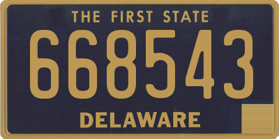 DE license plate 668543