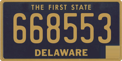 DE license plate 668553
