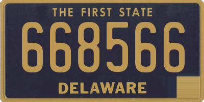 DE license plate 668566