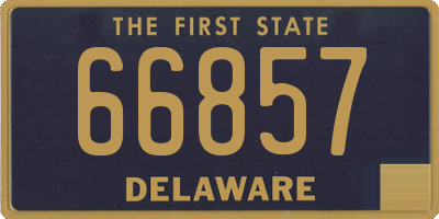 DE license plate 66857