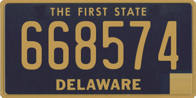 DE license plate 668574