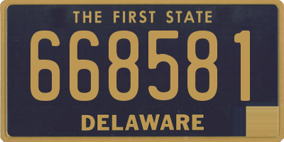 DE license plate 668581