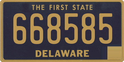 DE license plate 668585