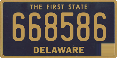 DE license plate 668586