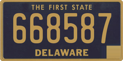 DE license plate 668587