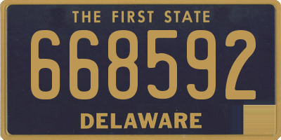 DE license plate 668592