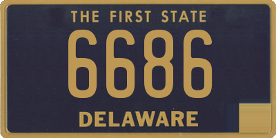 DE license plate 6686