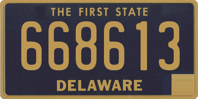 DE license plate 668613