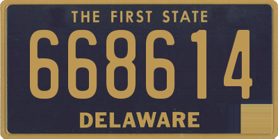 DE license plate 668614