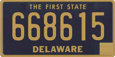 DE license plate 668615