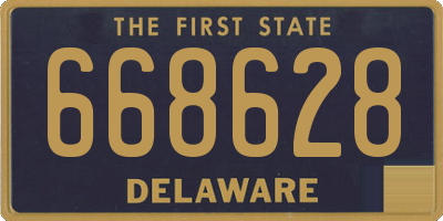 DE license plate 668628