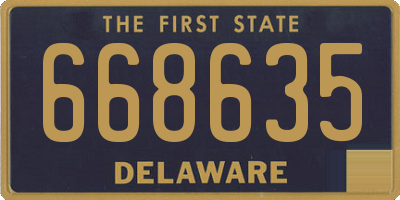 DE license plate 668635