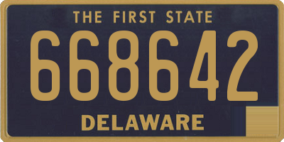 DE license plate 668642