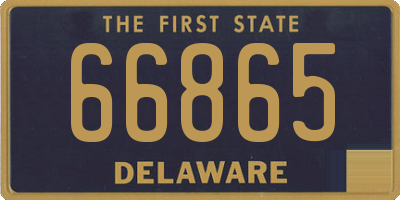 DE license plate 66865