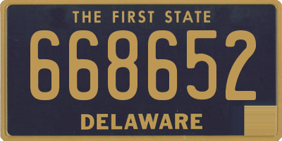 DE license plate 668652