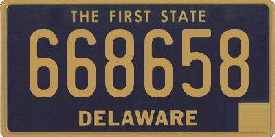 DE license plate 668658