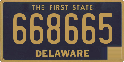 DE license plate 668665